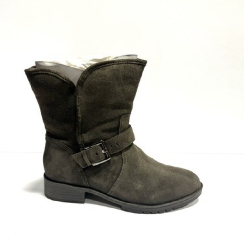 Naturalizer Sutton Boot Taupe Suede Women Size 10 Wide NEW